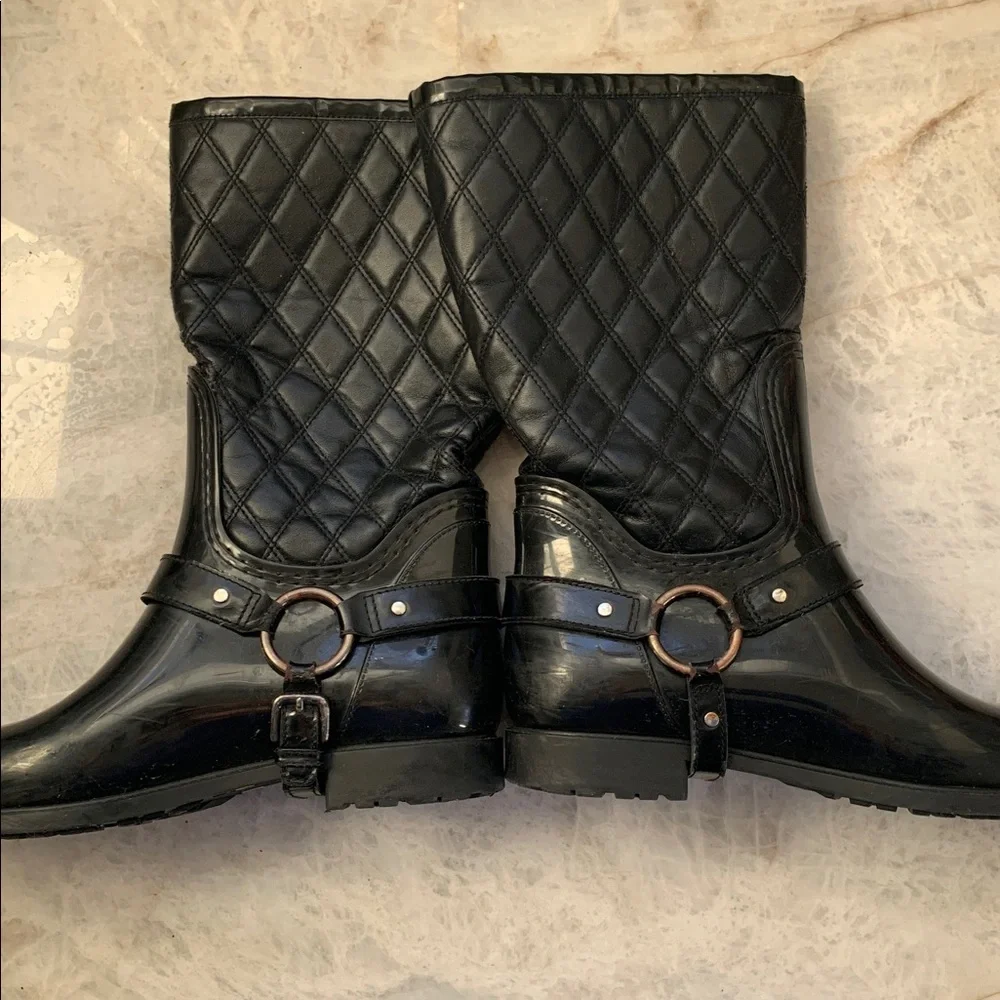 Stuart Weitzman lined rain boots - Picture 2 of 7
